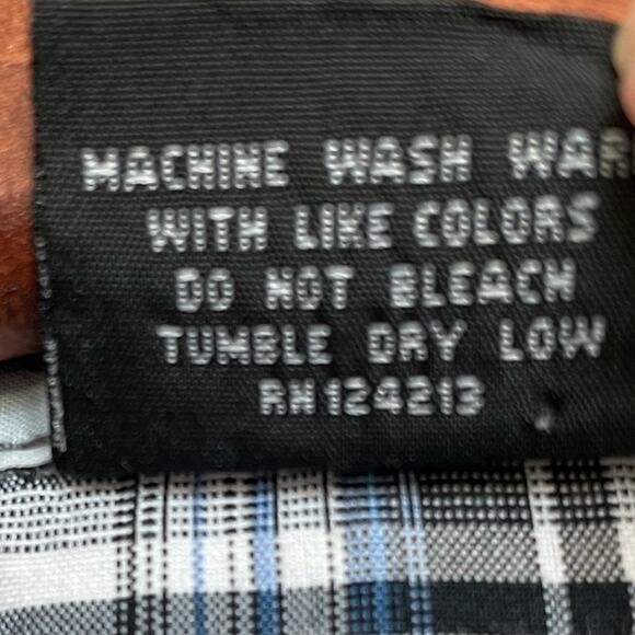 Vese Black n Blue Plaid Button Long Sleeve Shirt size Medium - Picture 3 of 7